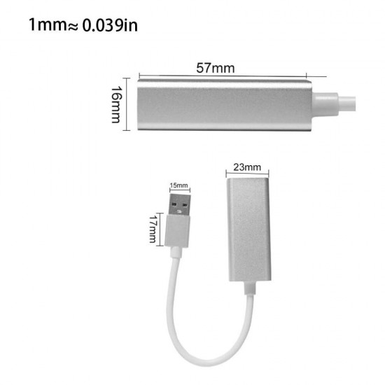 Cr42 USB 3.0'dan Ethernet RJ45'e 1000 Mbps Çevirici Adaptör İnternet Dönüştürücü Laptop PC İle Uyumlu Alüminyum Kasa