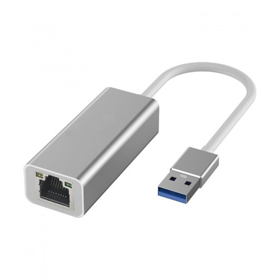 Cr42 USB 3.0'dan Ethernet RJ45'e 1000 Mbps Çevirici Adaptör İnternet Dönüştürücü Laptop PC İle Uyumlu Alüminyum Kasa
