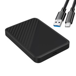 CR44 Type-C 3.1'den USB 3.0'a 2.5” HDD/SSD Harici Disk Kutusu Tak-Çalıştır, 6TB Destekli, Aletsiz Kurulum, LED Göstergeli, Windows ve Mac Uyumlu