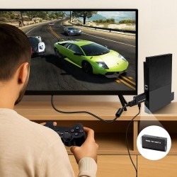 G300 PS2'den Hdmi'a Çevirici Adaptör HDTV 3,5 mm Ses Çıkışlı Mini USB'den USB'ye Kablo ile Güç Alır PS2 Slim Desteklemez
