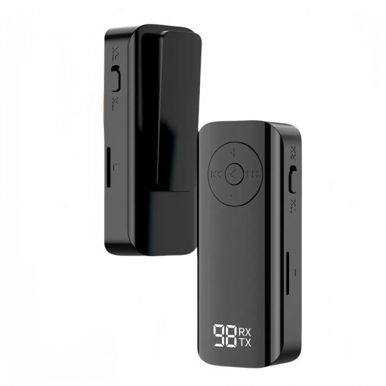 M06 Yaka Klipsli Bluetooth 5.3 Ses Alıcı ve Verici Adaptör Transmitter Receiver – LCD Dijital Ekranlı & Micro Kart Destekli TV PC Araç 3.5mm Aux RCA Kablo M06 Yaka Klipsli Bluetooth 5.3 Ses Alıcı ve Verici Adaptör Transmitter Receiver – LCD Dijital Ekranlı & Micro Kart Destekli TV PC Araç 3.5mm Aux RCA Kablo