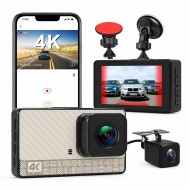 Onezero 1153 4K UHD Ultra Gece Görüşlü Wi-Fi Araç Kamera Seti – Ön 4K + Arka 1080P Kamera, 3" IPS Ekran, ADAS & BSD Sürüş Asistanı