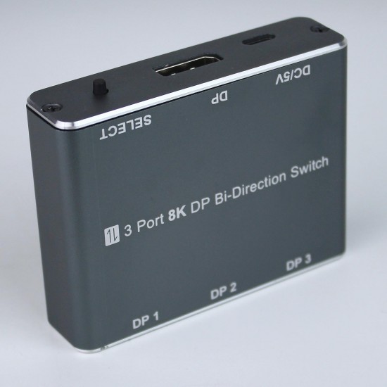 CR60 3 Port 8K DisplayPort Bi-Directional Switch – 8K@60Hz / 4K@144Hz / 1080P Çift Yönlü DP Anahtarlayıcı ve Ayırıcı CR60 3 Port 8K DisplayPort Bi-Directional Switch – 8K@60Hz / 4K@144Hz / 1080P Çift Yönlü DP Anahtarlayıcı ve Ayırıcı