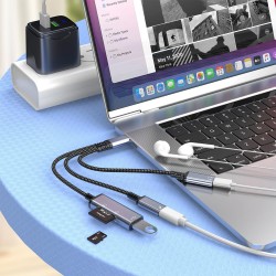 CR64 Type-C 5 in 1 Çok Fonksiyonlu OTG Hub – Type-C Kulaklık Girişi, 60W PD Hızlı Şarj, SD & Micro SD Kart Okuyucu ve USB 2.0 Adaptör CR64 Type-C 5 in 1 Çok Fonksiyonlu OTG Hub – Type-C Kulaklık Girişi, 60W PD Hızlı Şarj, SD & Micro SD Kart Okuyucu ve USB 2.0 Adaptör