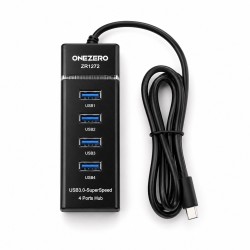 Onezero ZR1272 Type-C Girişli 4 Portlu USB Hub Çoklayıcı (1x USB 3.0 + 3x USB 2.0) – 1.2 Metre Kablolu Laptop Adaptörü