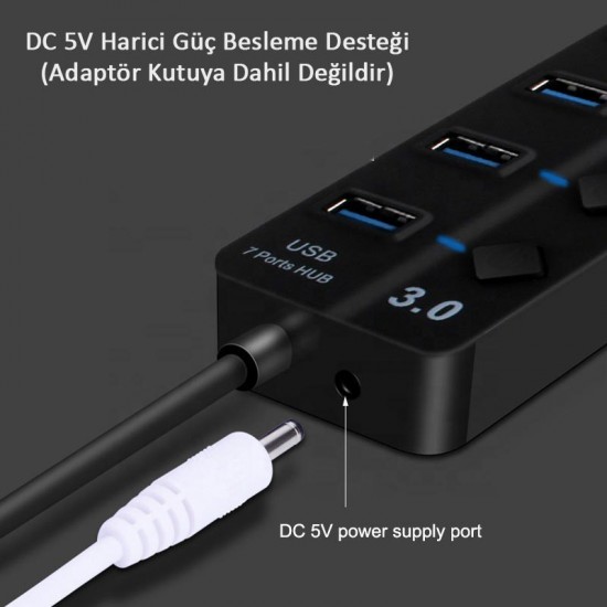 Onezero 1215 Bağımsız Şalterli 4 Portlu Güç Beslemeli USB Hub Çoklayıcı (1x USB 3.0 + 3x USB 2.0) – 1.2 Metre Kablolu Masaüstü Dağıtıcı Onezero 1215 Bağımsız Şalterli 4 Portlu Güç Beslemeli USB Hub Çoklayıcı (1x USB 3.0 + 3x USB 2.0) – 1.2 Metre Kablolu Masaüstü Dağıtıcı
