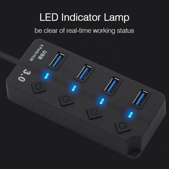 Onezero 1215 Bağımsız Şalterli 4 Portlu Güç Beslemeli USB Hub Çoklayıcı (1x USB 3.0 + 3x USB 2.0) – 1.2 Metre Kablolu Masaüstü Dağıtıcı Onezero 1215 Bağımsız Şalterli 4 Portlu Güç Beslemeli USB Hub Çoklayıcı (1x USB 3.0 + 3x USB 2.0) – 1.2 Metre Kablolu Masaüstü Dağıtıcı
