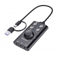 CR67 USB / Type-C Harici Ses Kartı – 7.1 Gaming Audio Mixer, Reverb Efektli Yayıncı ve Mikrofon Mikseri