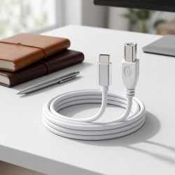 CR68 Type-C / USB-B Yazıcı Kablosu 1Mt – Type-C Girişli Laptop, Tablet ve Telefon Uyumlu Yazıcı, Tarayıcı ve Enstrüman Bağlantı Kablosu