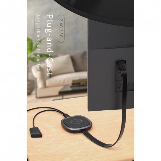 G20 Kablosuz Ekran Yansıtma Cihazı HDMI Dongle 5G Wi-Fi Görüntü Alıcı - iOS ile Uyumlu, Android, Windows & macOS ile Uyumlu