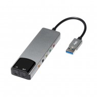 HY-601 Harici USB 5.1 / 7.1 Kanal Ses Kartı – CM6206 Chipset, SPDIF Optik Giriş/Çıkışlı Alüminyum Gövdeli Ses Adaptörü