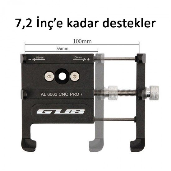 GUB Pro 7 Alüminyum CNC Bisiklet ve Motosiklet Telefon Tutucu – Silikon Ağ Destekli, 31.8mm Gidon Uyumlu GUB Pro 7 Alüminyum CNC Bisiklet ve Motosiklet Telefon Tutucu – Silikon Ağ Destekli, 31.8mm Gidon Uyumlu