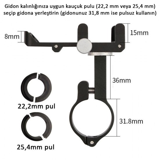 GUB Pro 7 Alüminyum CNC Bisiklet ve Motosiklet Telefon Tutucu – Silikon Ağ Destekli, 31.8mm Gidon Uyumlu GUB Pro 7 Alüminyum CNC Bisiklet ve Motosiklet Telefon Tutucu – Silikon Ağ Destekli, 31.8mm Gidon Uyumlu