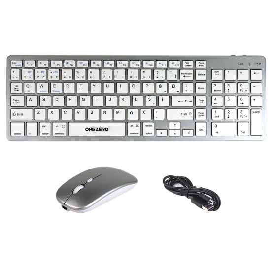 K835 Çift Modlu Kablosuz Klavye – 2.4 GHz + Bluetooth 3.0/5.0, Şarj Edilebilir, Çoklu Cihaz Desteği K835 Çift Modlu Kablosuz Klavye – 2.4 GHz + Bluetooth 3.0/5.0, Şarj Edilebilir, Çoklu Cihaz Desteği