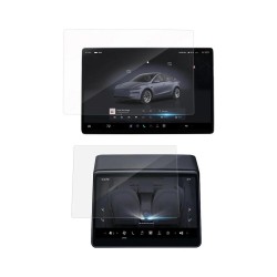 Tesla Model Y İle Uyumlu (2025-2026) Ekran Koruyucu Seti – 15,4" Ön + 8" Arka Ekran Premium Temperli Cam (2in1)