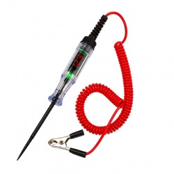 AEM Dijital LED Göstergeli Oto Kontrol Kalemi – 3V-48V DC Hassas Voltaj Test Kalemi, Paslanmaz İğne Uçlu Klemensli Devre Test Cihazı