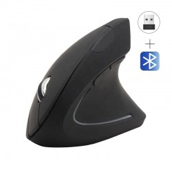 CR74 Ergonomik Dikey Şarjlı Çift Modlu Mouse (Bluetooth 5.0 + 2.4GHz USB Alıcı, 800-1600 DPI)