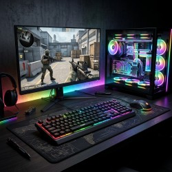 G500X YILIMA 98 Tuşlu Rainbow RGB Işıklı Kablolu Mekanik Hisli Gaming Klavye (Döner Topuzlu Ses & Işık Kontrolü)