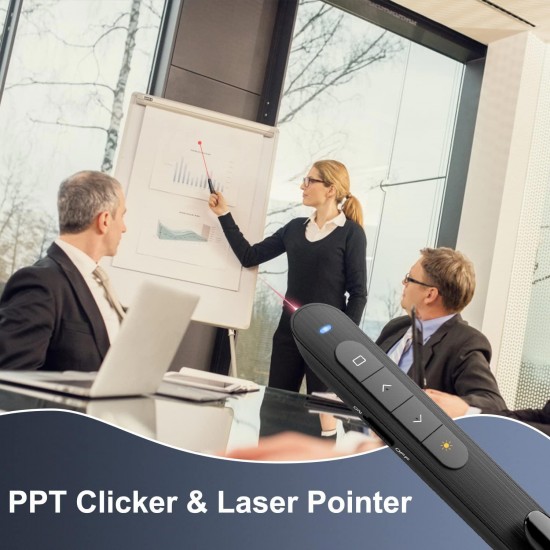 Apera GN-04 Kablosuz Sunum Tıklayıcı Kırmızı İşaretçi Slayt Gösterisi PowerPoint Win10 Mac Keynote Google Slaytlar(B3)