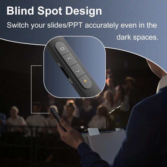 Apera GN-04 Kablosuz Sunum Tıklayıcı Kırmızı İşaretçi Slayt Gösterisi PowerPoint Win10 Mac Keynote Google Slaytlar(B3)