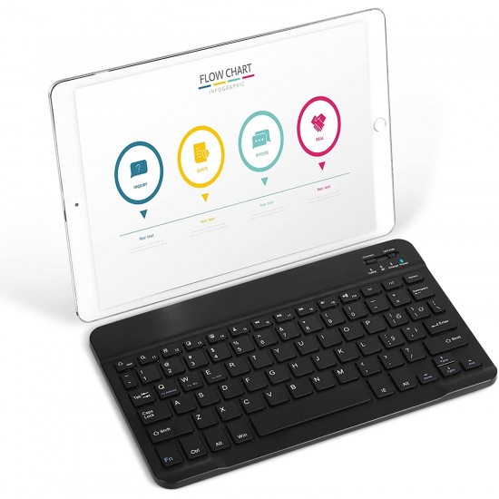 Apera TR-84 Ultra İnce Taşınabilir Kablosuz Bluetooth Türkçe Q Klavye iPad Telefon PC iOS Windows