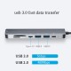 Apera TR-35 7 Port MacBook Uyumlu HUB Type-C to 4K HDTV - 2x USB3.0 - 2x USB C PD - Micro SD ve SD Kart Okuyucu