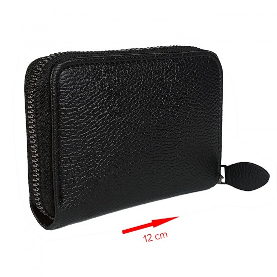 Apera BN85 Suni Deri Erkek Cüzdan Fermuarlı 17 Kartlık Kağıt Para Bölmeli