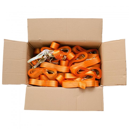 Safeset SG40 35 Takım 1 Koli 35mm 1,5 İnç Spanzet 6 Mt 2000daN 8 mm Çift J Kanca 1.1 Yük Gerdirme Halatı